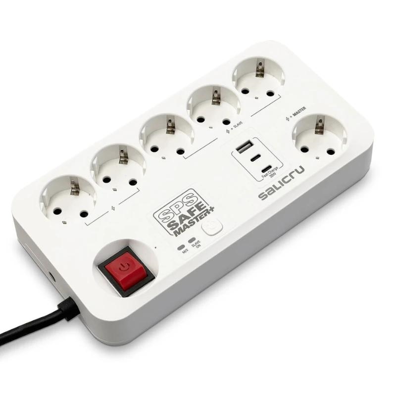 Salicru SPS SAFE MASTER+ Branco 6 tomada(s) CA 230 V 1,4 m