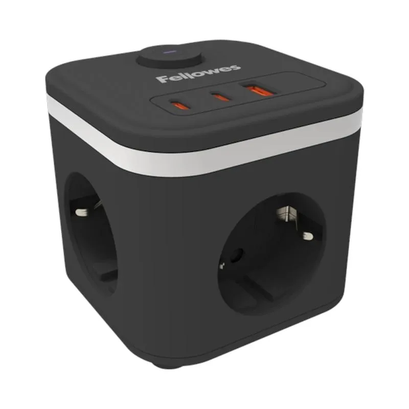 Fellowes Cubo Multienchufe USB Negro