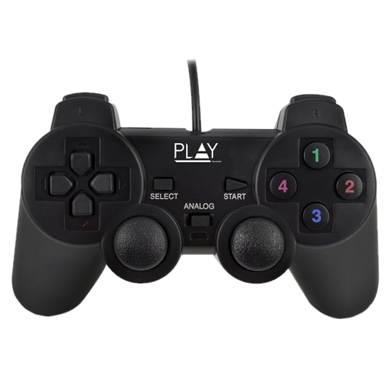 Ewent Play Preto USB 2.0 Gamepad Analógico / Digital PC