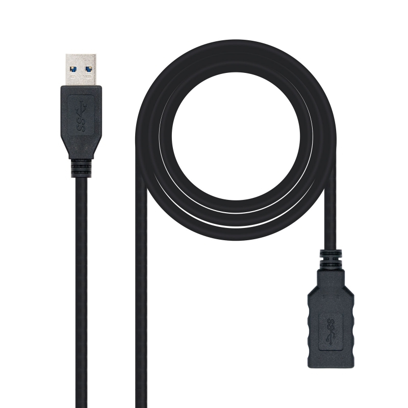 Nanocable | Cabo USB 3.0 Tipo A M/H | Preto