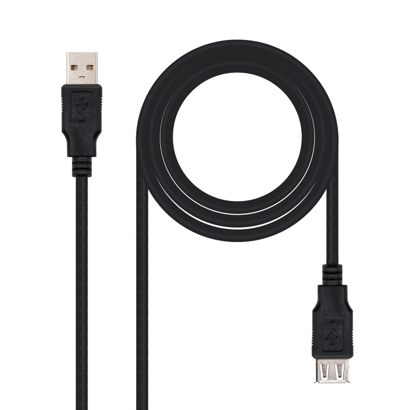 Nanocable 10.01.0202 cabo USB USB 2.0 1 m USB A Bege