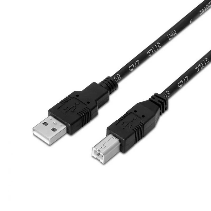 AISENS A101-0006 cabo USB USB 2.0 1,8 m USB A USB B Preto