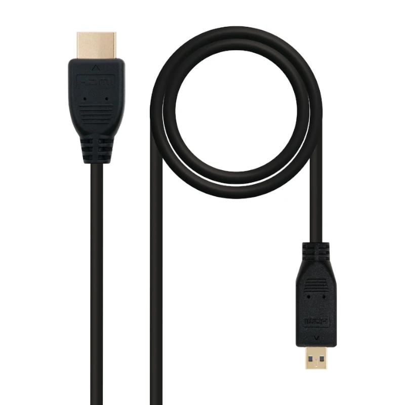 Nanocable 10.15.3502 cabo HDMI 1,8 m HDMI Type A (Standard) HDMI Type D (Micro) Preto