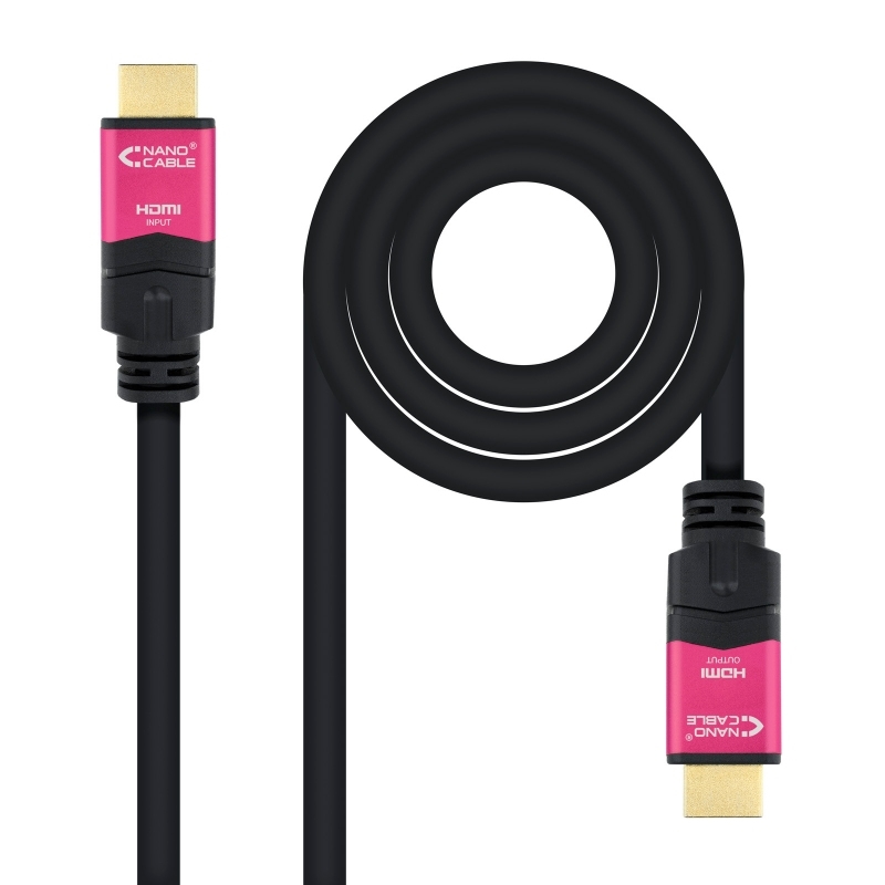 Nanocable 10.15.3725 cabo HDMI 25 m HDMI Type A (Standard) Preto, Rosa