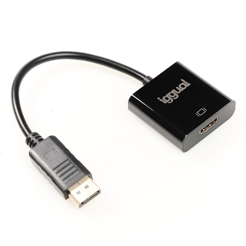 iggual IGG318041 adaptador de cabo de vídeo 0,25 m DisplayPort HDMI Preto