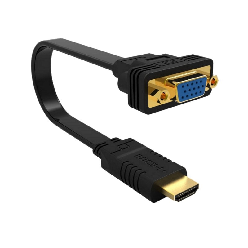 Ewent EW9869 adaptador de cabo de vídeo 0,15 m HDMI Type A (Standard) VGA (D-Sub) Preto