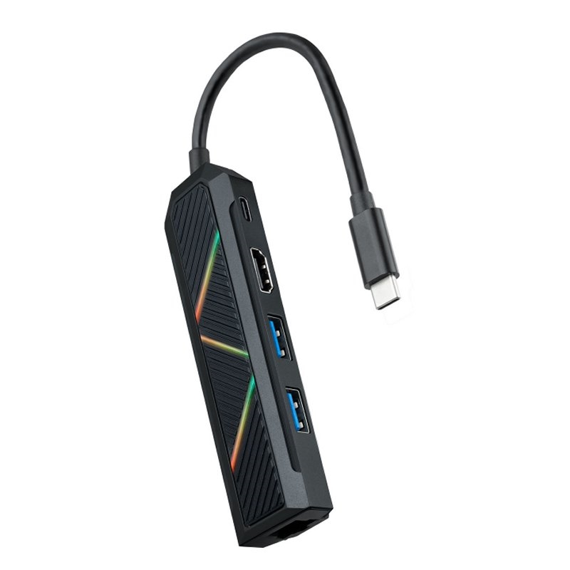 Nanocable 10.16.0501 base & duplicador de portas Com fios USB 3.2 Gen 1 (3.1 Gen 1) Type-C Preto