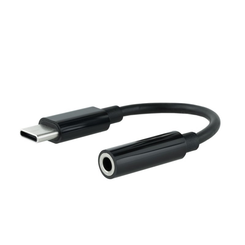 Nanocable 10.24.1205 cabo de áudio 0,11 m 3.5 mm USB Type-C Preto