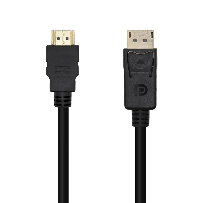AISENS A125-0364 adaptador de cabo de vídeo 2 m DisplayPort HDMI Preto