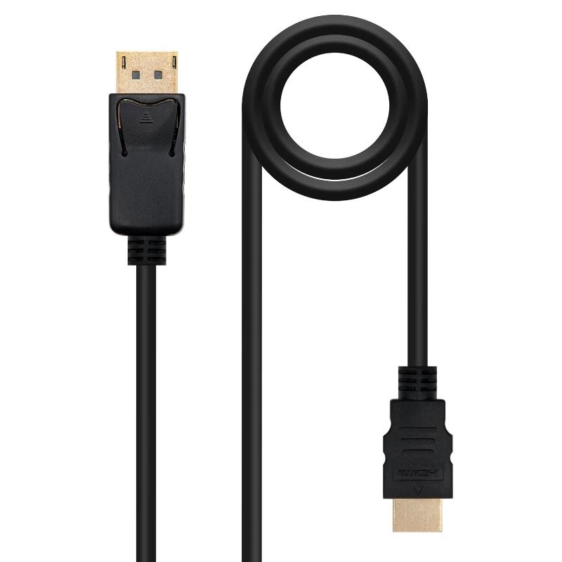Nanocable 10.15.4310 adaptador de cabo de vídeo 10 m DisplayPort HDMI Preto