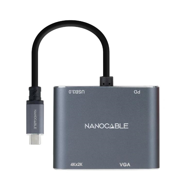 Nanocable 10.16.4304 adaptador gráfico USB Cinzento
