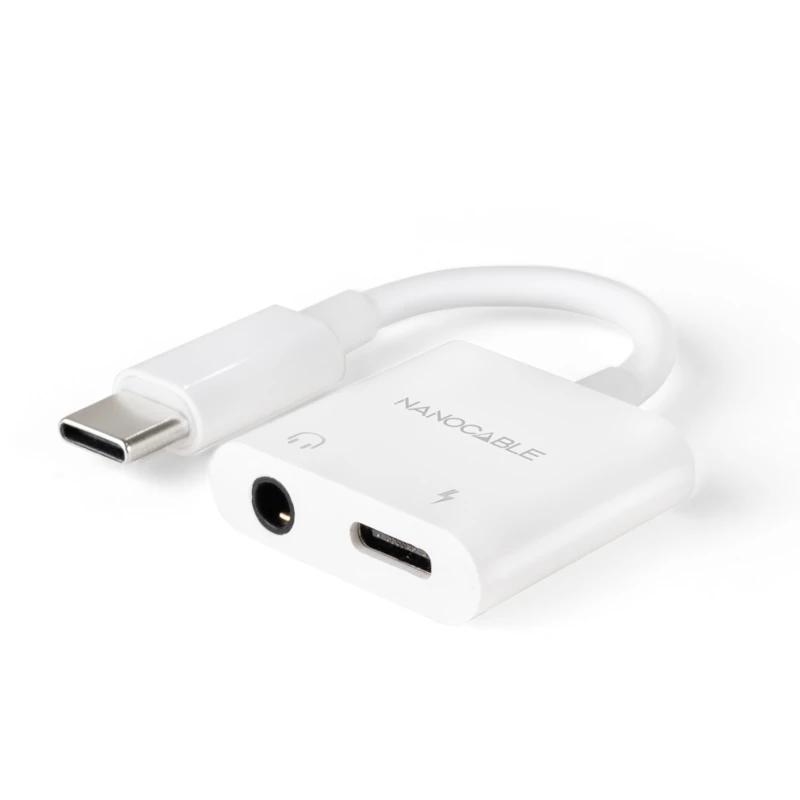 Nanocable 10.24.1206 base & duplicador de portas Com fios USB 3.2 Gen 1 (3.1 Gen 1) Type-C Branco