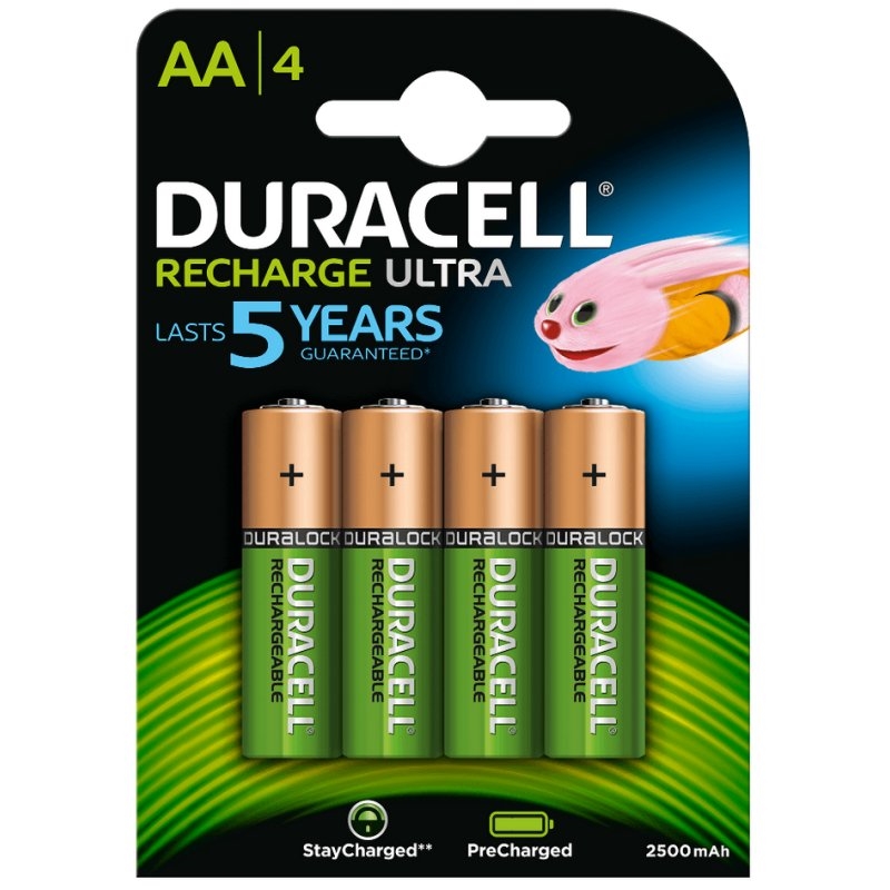 Duracell HR6 AA 4-pack Bateria recarregável Hidreto metálico de níquel