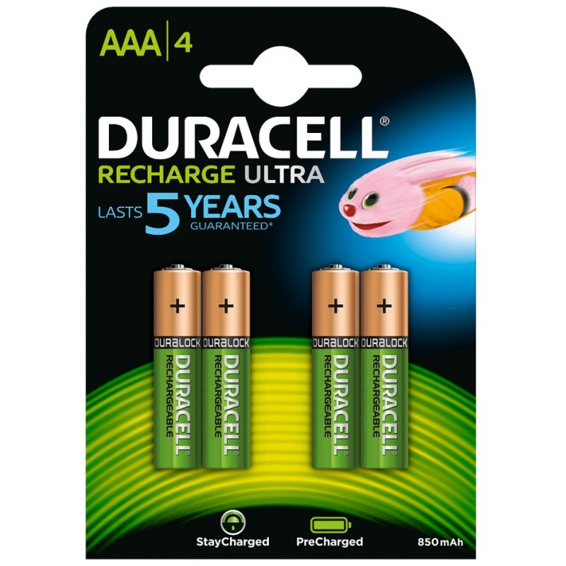 Duracell | Bateria Recarregável HR03 AAA 900mAh Blister*4