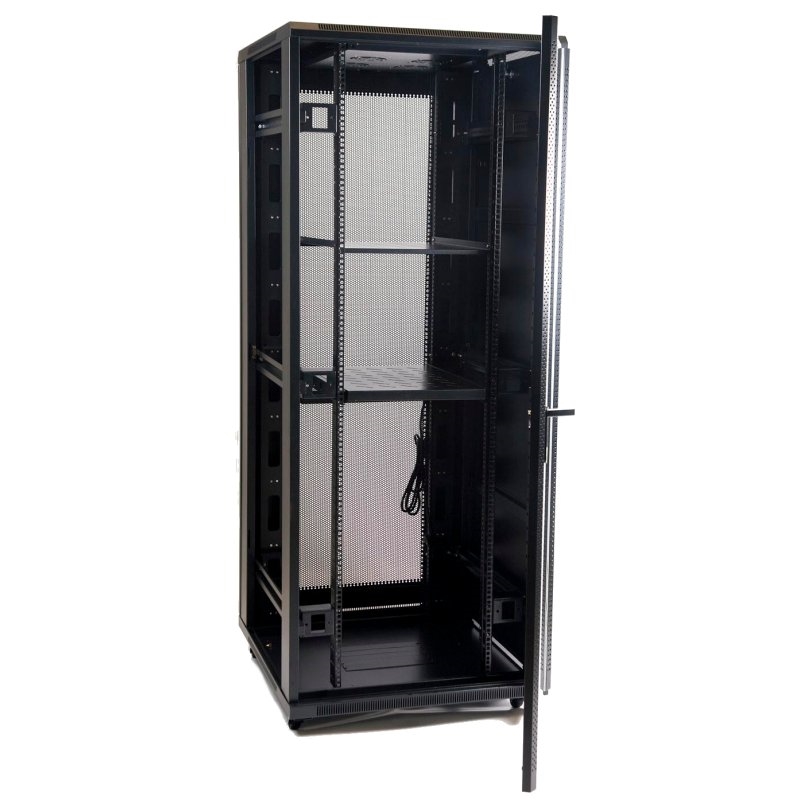 Monolyth | Armário 42U SH8842 800X800 Porta Perfurada | Preto