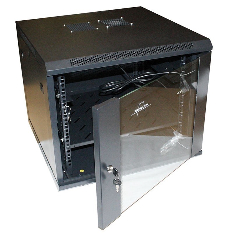 Monolyth | Armário Mural 15U SH6615 600x600 1F-1V-2L | Preto