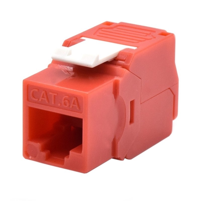 Wp | Keystone Cat 6a UTP RJ45/Fêmea | Vermelho