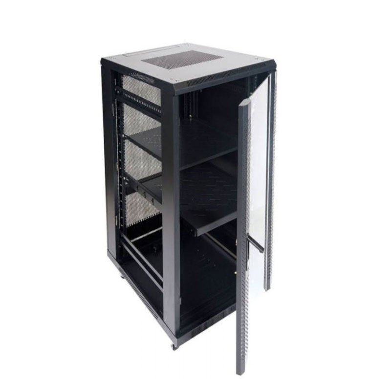 Monolyth | Armário 22U SH6822 600x800 Porta Perfurada | Preto