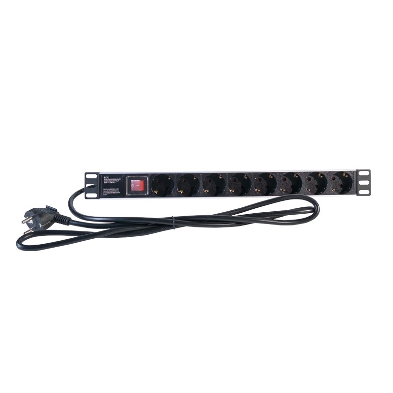 2Lan | Regleta 19" 8 Schukos Interruptor | 500W