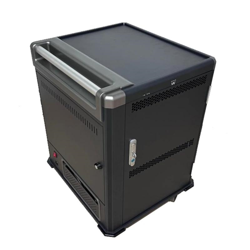 Ewent EW1703 gabinete e carro para aparelhos portáteis Carrinho de gestão de dispositivos portáteis Preto, Cinzento