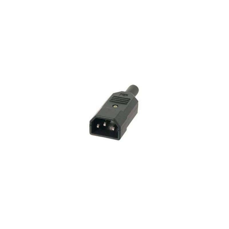 2Lan | Conector IEC320 C14 Macho Recto | Vermelho