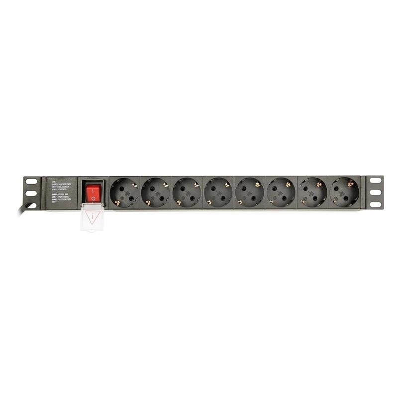 Gembird | PDU 8 tomas Schuko1U 10A,enchufe C14