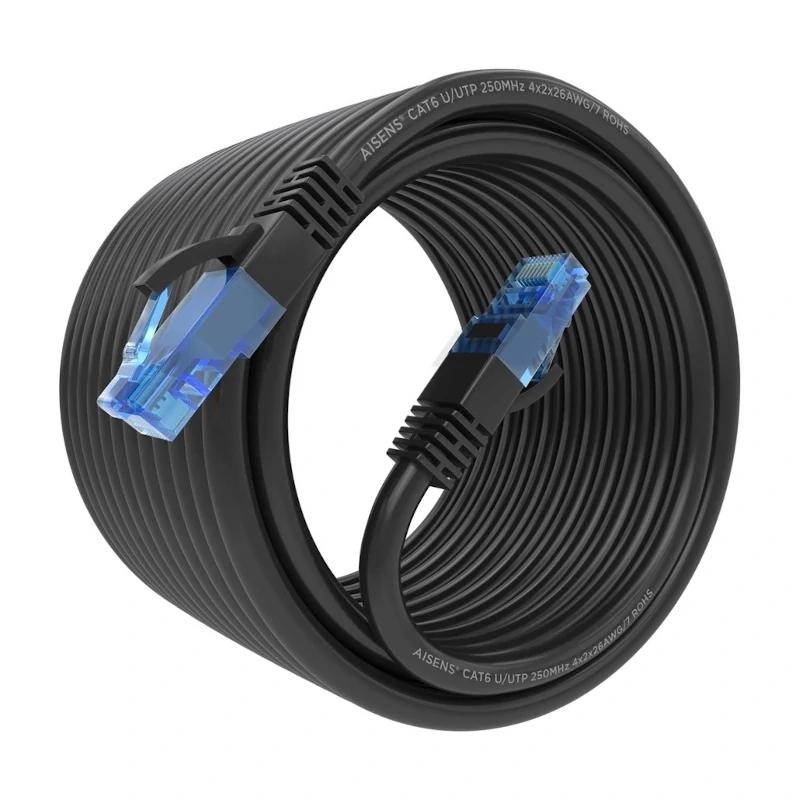 AISENS A135-0850 cabo de rede Preto 10 m Cat6 U/UTP (UTP)