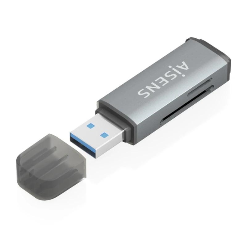 AISENS ASCR-2A09-GR leitor de cartões USB 3.2 Gen 1 (3.1 Gen 1) Type-A Cinzento