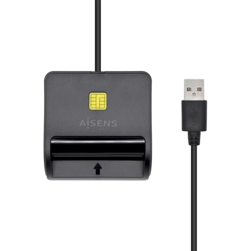 AISENS ASCR-SN02SD-BK leitor de controlo de acesso Leitor de controlo de acesso USB Preto