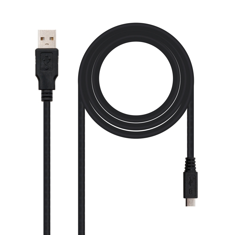 Nanocable 10.01.0500 cabo USB USB 2.0 0,8 m USB A Micro-USB B Preto
