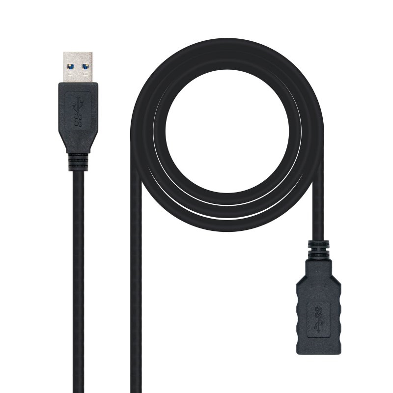 Nanocable | PC | Cabo USB 3.0 Tipo A/M-A/H | Preto