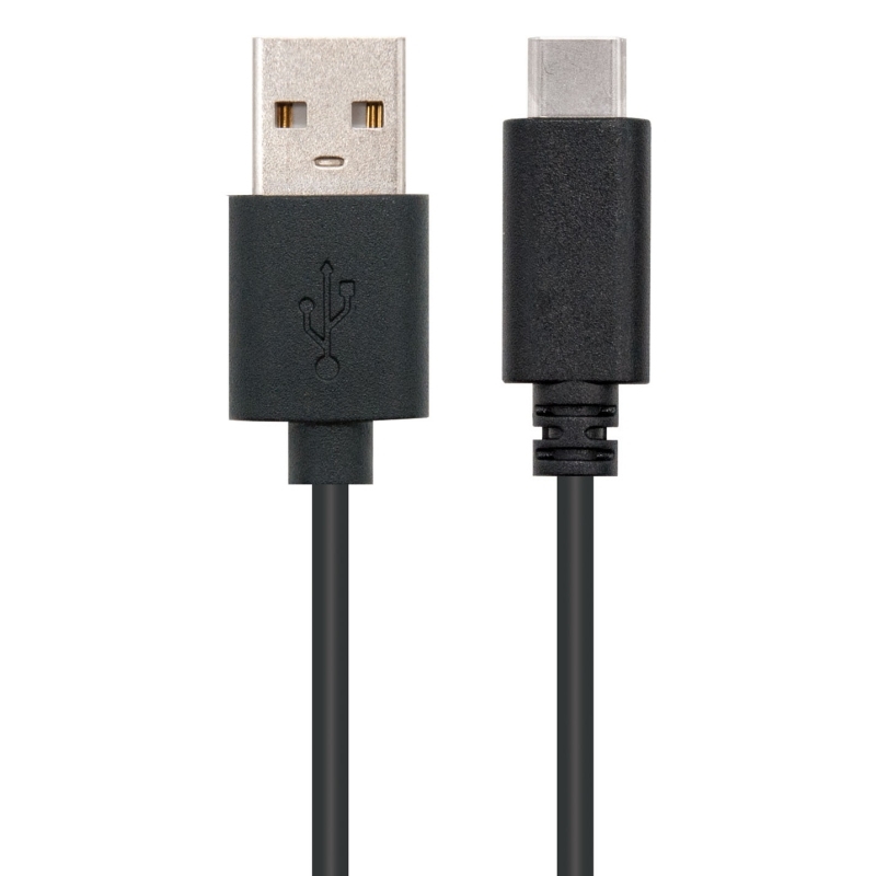 Nanocable USB 2.0, 2m cabo USB USB C 2 x USB A Preto