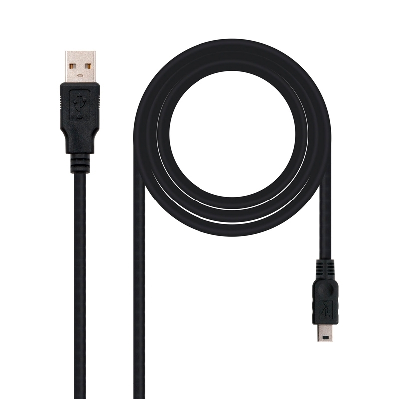 Nanocable | PC | Cabo USB 2.0 A/M-Mini B/M | Preto