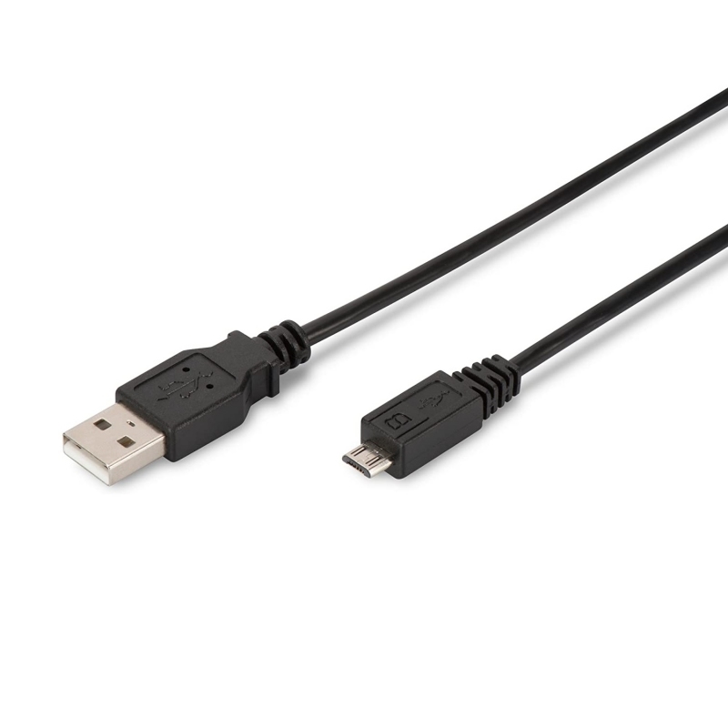 Ewent EC1019 cabo USB USB 2.0 1 m Micro-USB A USB A Preto