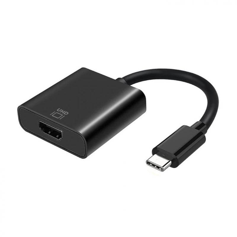 AISENS A109-0344 adaptador de cabo de vídeo 0,15 m HDMI Type A (Standard) USB Type-C Preto