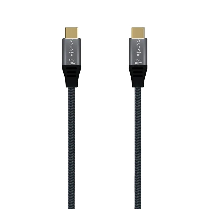 AISENS A107-0634 cabo USB USB4 Gen 2x2 2 m USB C Cinzento