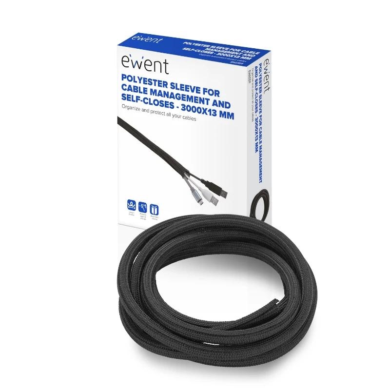 Ewent EW1559 organizador de cabos Universal Manga de cabo Preto 1 unidade(s)