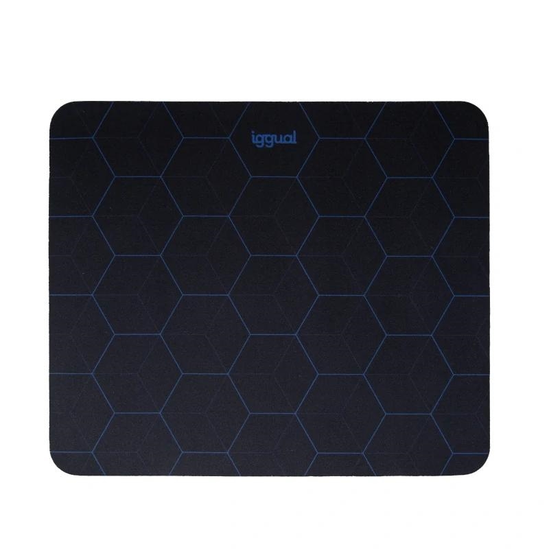 iggual Hexa 1 Tapete Gaming Preto, Azul