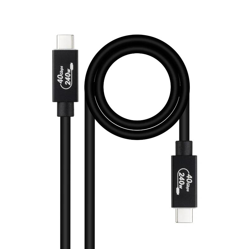 Nanocable 10.01.5002 cabo USB USB4 Gen 3x2 1,8 m USB C Preto