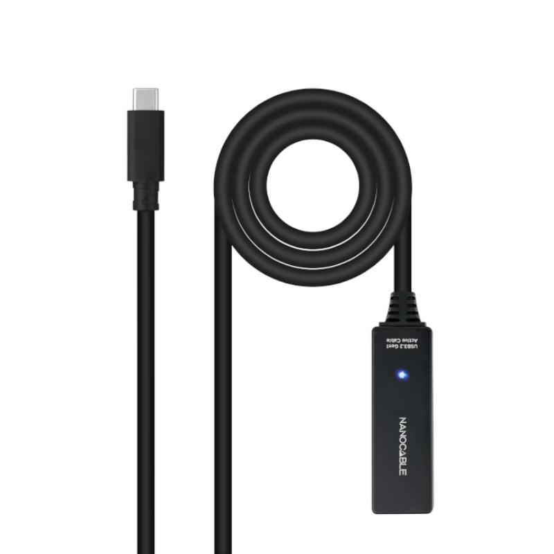 Nanocable 10.01.1311 cabo USB USB 3.2 Gen 1 (3.1 Gen 1) 5 m USB C Preto