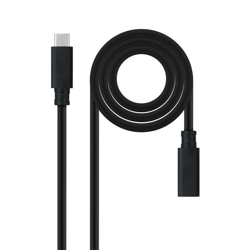 Nanocable 10.01.4500 cabo USB USB 3.2 Gen 2x2 0,5 m USB C Preto