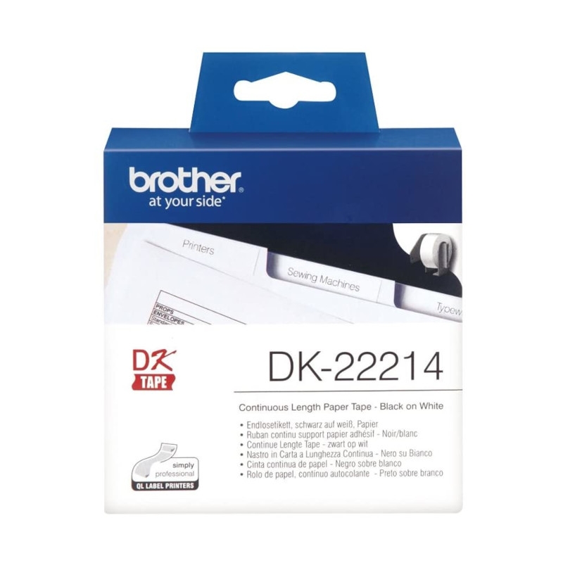 Brother DK-22214 etiquetadora Preto sobre branco