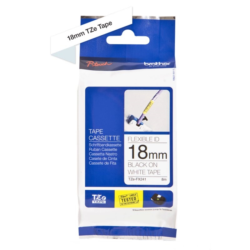 Brother TZE-FX241 etiquetadora Preto sobre branco TZ