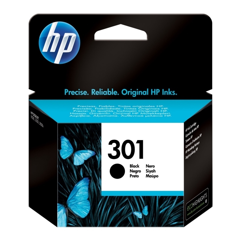 HP 301 Black Original Ink Cartridge tinteiro 1 unidade(s) Rendimento padrão