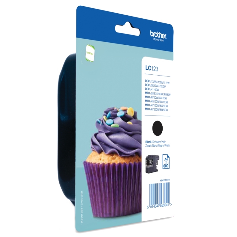 Brother LC123BKBP tinteiro 1 unidade(s) Original Preto