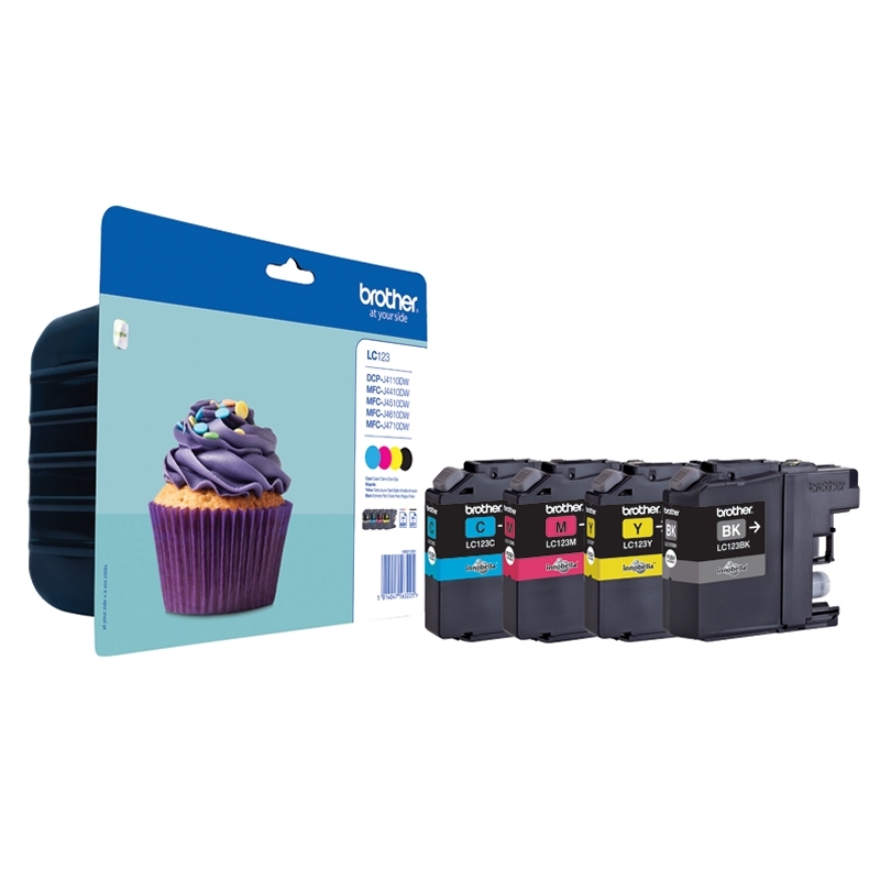 Brother LC-123VALBP tinteiro 4 unidade(s) Original Preto, Ciano, Magenta, Amarelo