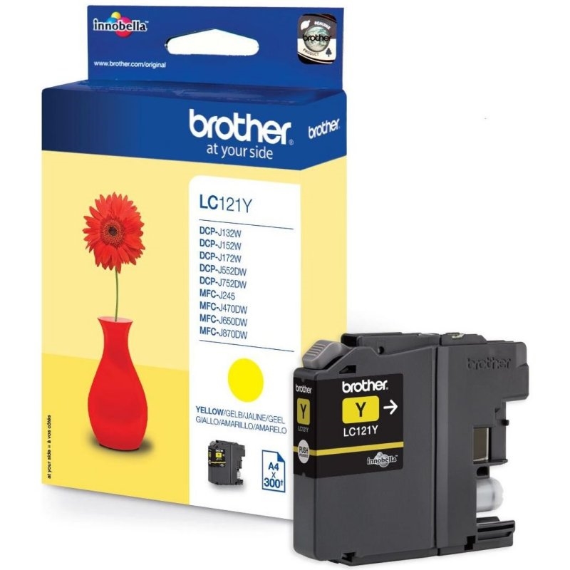 Brother LC121YBP tinteiro 1 unidade(s) Original Rendimento padrão Amarelo