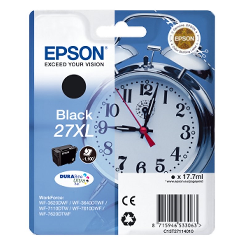 Epson Alarm clock C13T27114012 tinteiro 1 unidade(s) Original Rendimento alto (XL) Preto