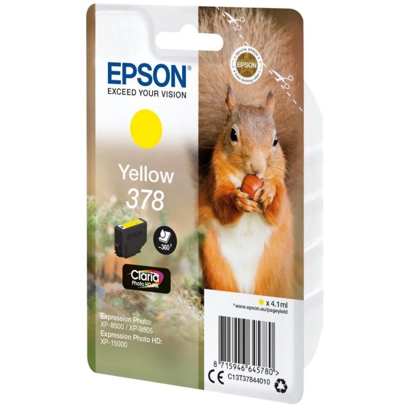 Epson Squirrel C13T37844010 tinteiro 1 unidade(s) Original Rendimento padrão Amarelo