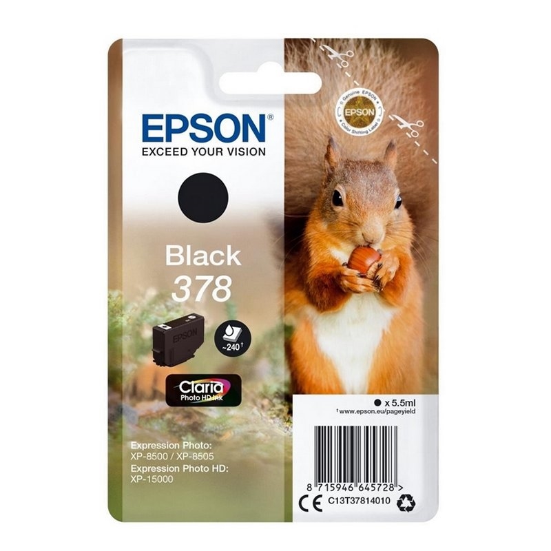 Epson Squirrel C13T37814010 tinteiro 1 unidade(s) Original Rendimento padrão Preto